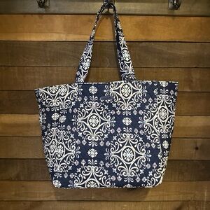 Vera Bradley Navy and White Patterned Tote